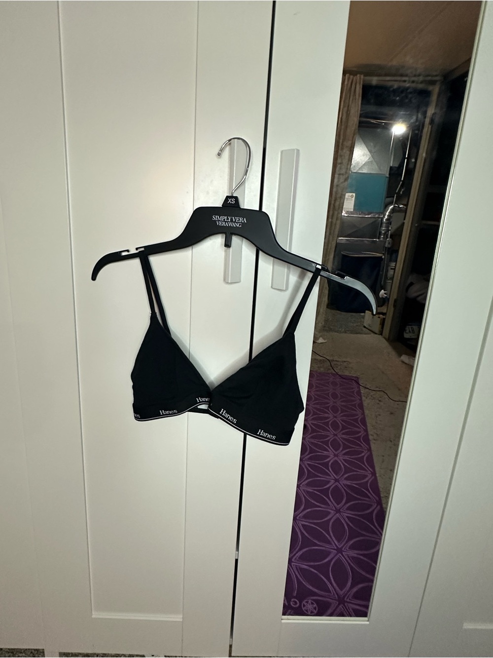 Hanes Black Soft Triangle Bralette - Simple Everyday Comfort